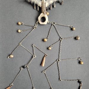 Sculptural Ring "The Dance of the Crane" (with beads)